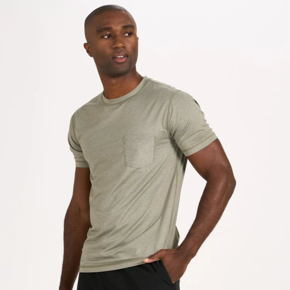 Vuori Tradewind Perfomance SS Tee Army Heather Size M